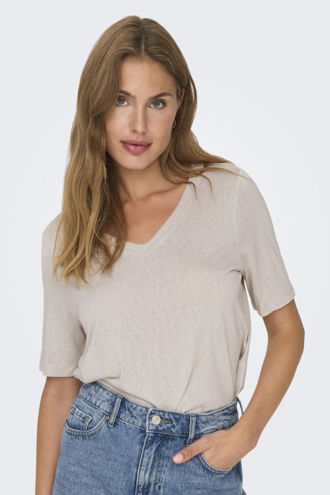 Only onlelise s/s v-neck top jrs noos
